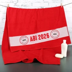Abi Badetuch mit Name - Reif für die Insel