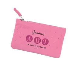 ABI Beautycase in Pink mit Name & Wunschtext - 2 Größen auswählbar