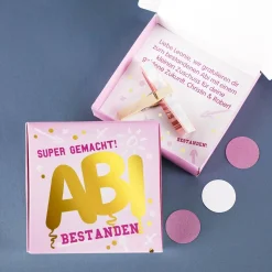 ABI bestanden! Geldgeschenk mit Goldprägung und Wunschtext