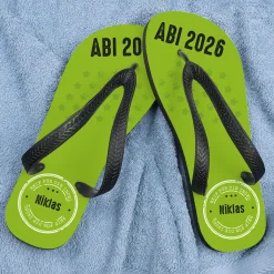 Abi Sandalen mit Name - Reif für die Insel