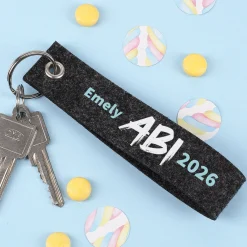ABI - Schlüsselanhänger mit Name - Geschenk zum Abitur