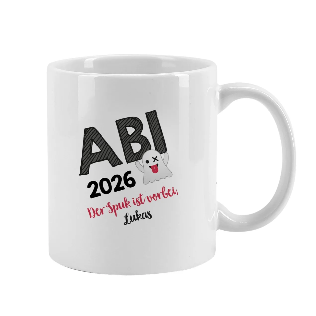 Abitur-Tasse mit Name - der Spuk ist vorbei