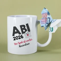 Abitur-Tasse mit Name - der Spuk ist vorbei