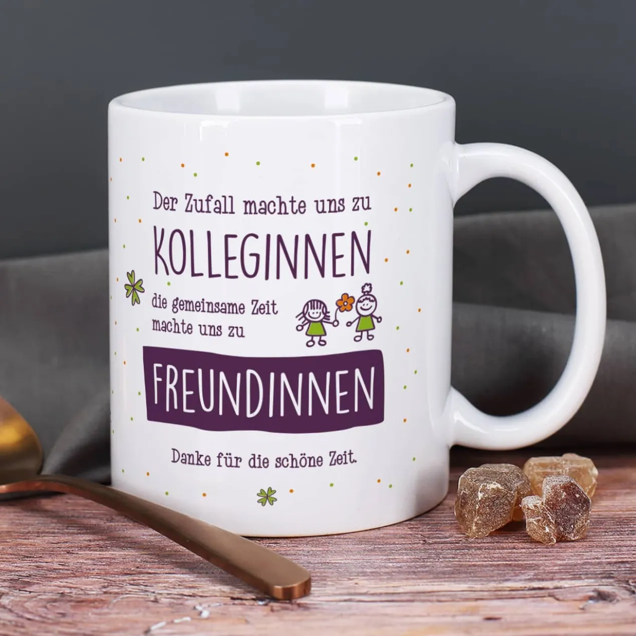 Abschiedsgeschenk Tasse für Kolleginnen mit Ihrem Text