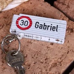 Achtung! Minizollstock mit Name und Alter