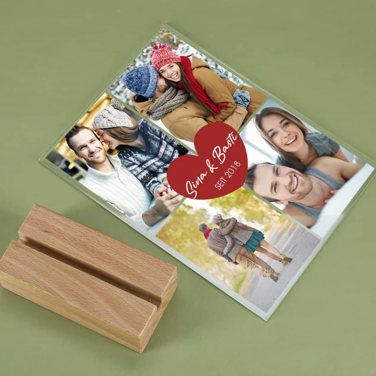 Acrylfoto mit 4 Bildern und Ihren Wunschtexten