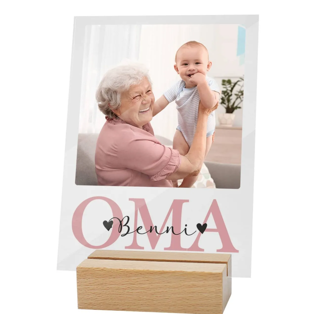 Acrylfoto - OMA - mit Ihrem Foto und Wunschtext