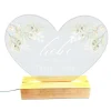 Acrylglas LED Lampe - Liebe ist kein Wort - mit Namen und Datum