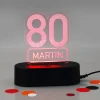 Acryllampe zum 80. Geburtstag mit Name