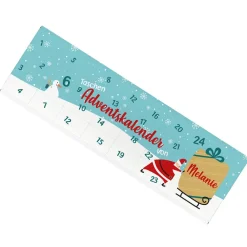 Adventskalender - 300g Schokoladentafel - mit Ihrem Wunschnamen