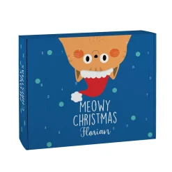 Adventskalender 'Meowy Christmas' personalisiert mit Name | Kalender für Katzen und Tierliebhaber