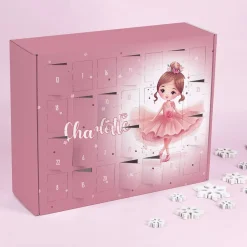 Adventskalender mit Ballerina und Namensaufdruck
