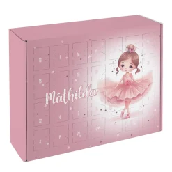 Adventskalender mit Ballerina und Namensaufdruck