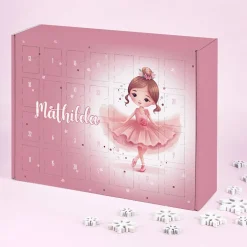 Adventskalender mit Ballerina und Namensaufdruck
