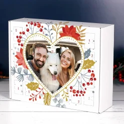 Adventskalender mit Foto in Herzform