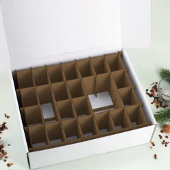 Adventskalender mit großer Schleife und Ihrem Wunschtext