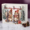Adventskalender mit niedlichem Eichhörnchen-Motiv und Wunschtext