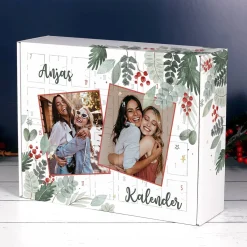 Adventskalender mit zwei Fotos und Ihren Wunschtexten