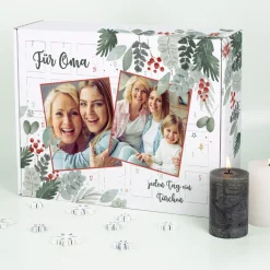 Adventskalender mit zwei Fotos und Ihren Wunschtexten