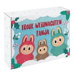 Adventskalender personalisiert mit Name | Frohe Weihnachten mit süßem Monstermotiv DIY