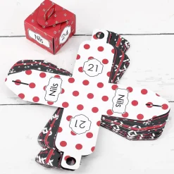 Adventskalender 24 Schachteln zum selbst befüllen mit Ihrem Wunschnamen