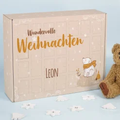 Adventskalender - wundervolle Weihnachten - mit Eisbär Motiv zum selber befüllen