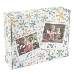 Adventskalender zum Befüllen mit zwei Fotos und Ihren Wunschtexten