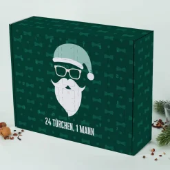 Adventskalender zum selbst Befüllen mit coolem Weihnachtsmann