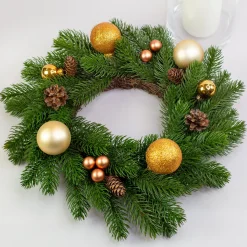 Adventskranz aus Tannenzweigen in zwei Größen | Hochwertige Kunst Dekoration zu Weihnachten