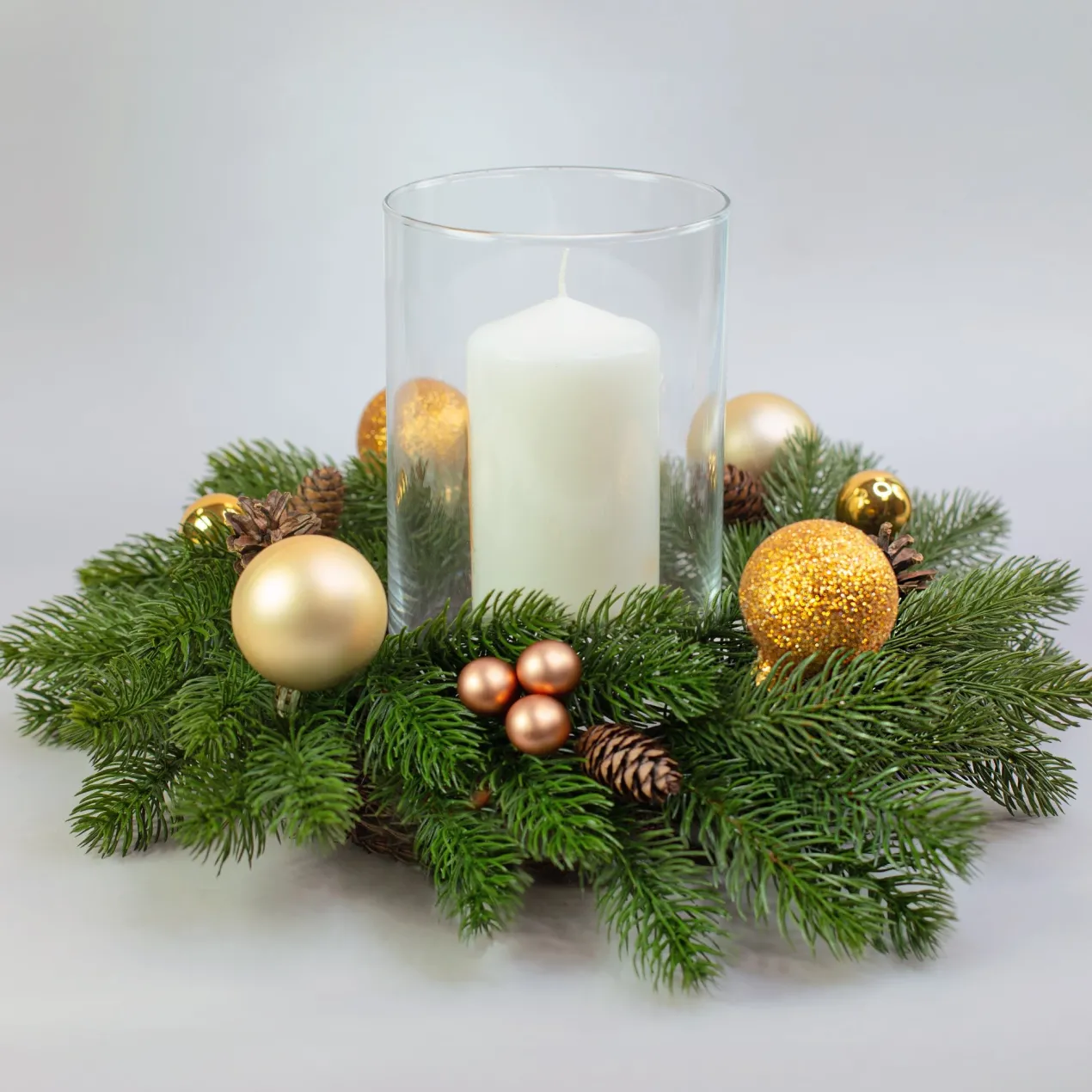 Adventskranz aus Tannenzweigen in zwei Größen | Hochwertige Kunst Dekoration zu Weihnachten