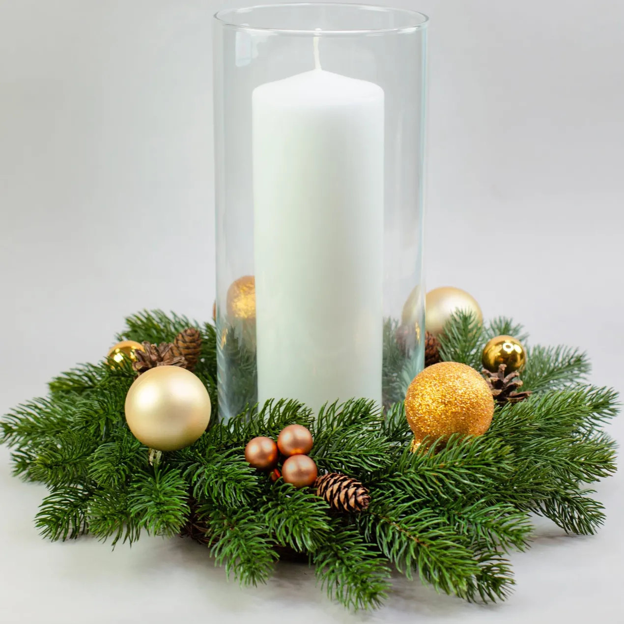 Adventskranz aus Tannenzweigen in zwei Größen | Hochwertige Kunst Dekoration zu Weihnachten