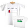 Akku - T-Shirt für Vater und Sohn mit Ihrem Wunschtext bedruckt