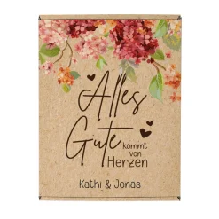 Alles Gute kommt von Herzen - Geschenkverpackung in fünf Größen