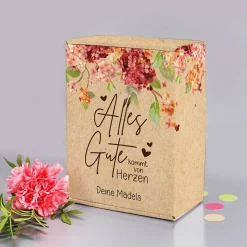 Alles Gute kommt von Herzen - Geschenkverpackung in fünf Größen