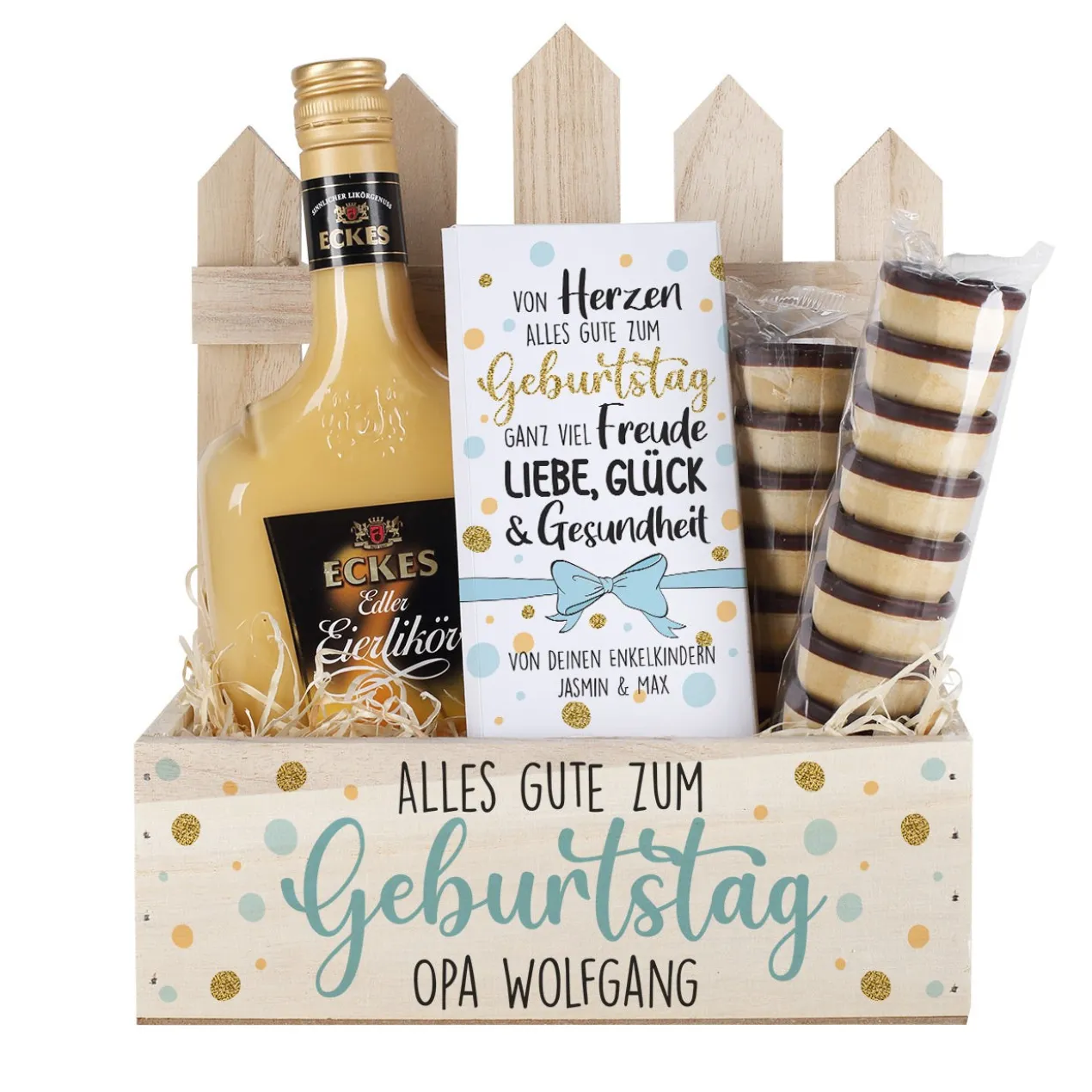 Alles Gute zum Geburtstag - Eierlikör Geschenkset mit Personalisierung