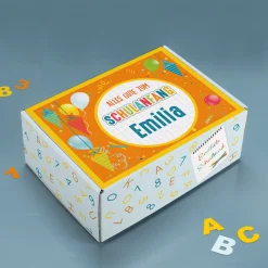 Alles Gute zum Schulanfang - Geschenkverpackung mit Name