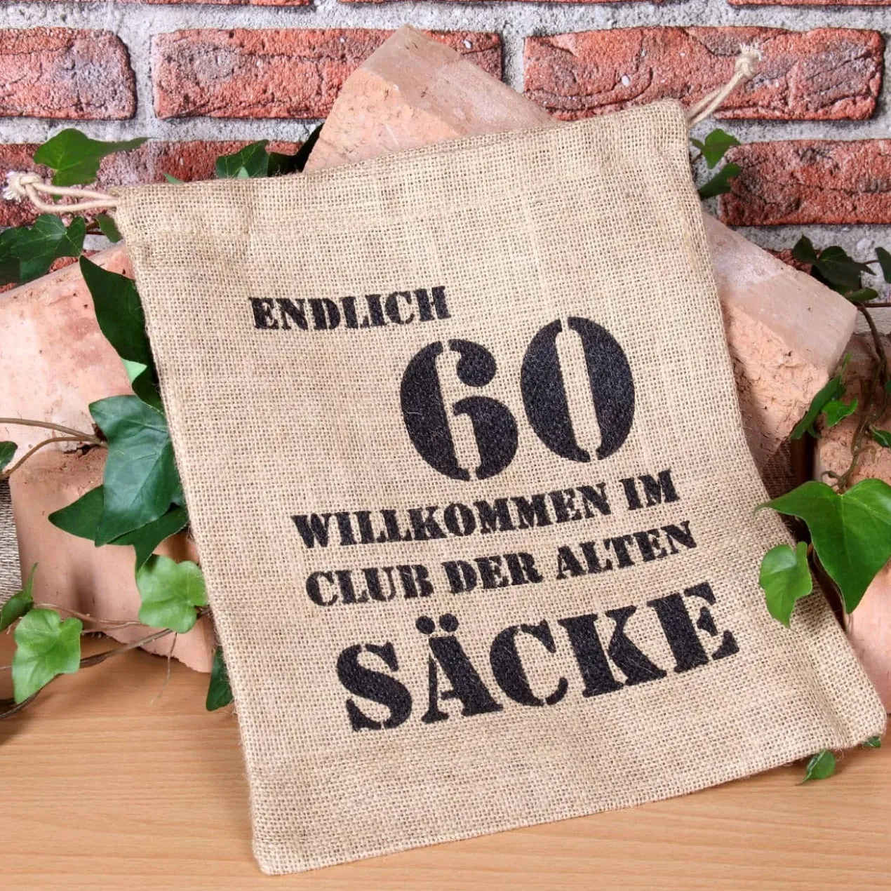 ALTER SACK mit Jahreszahl 60