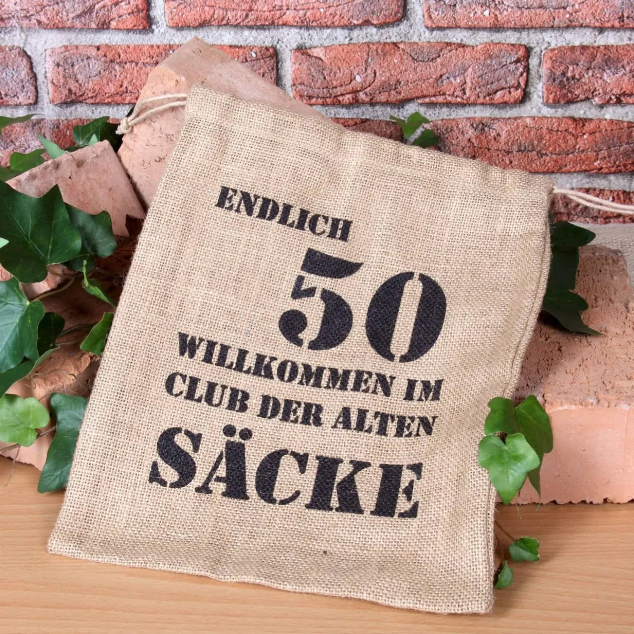 ALTER SACK mit Jahreszahl 50