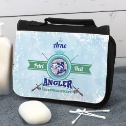 Angler aus Leidenschaft - Kulturtasche mit Name