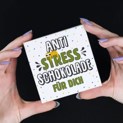 Anti Stress Schokolade - 4 Lindorkugeln in personalisierter Verpackung