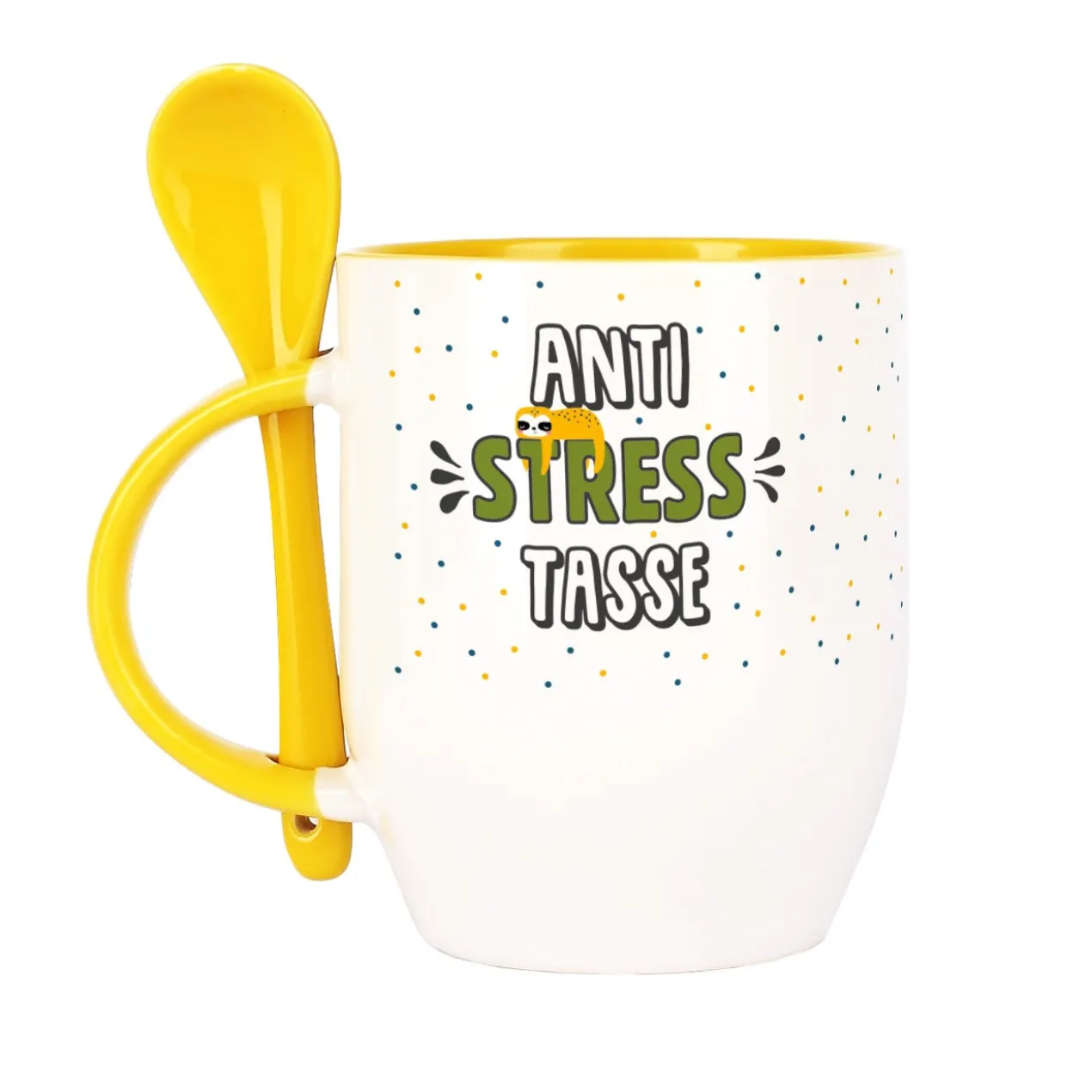 Anti-Stress Tasse mit kleinem Faultier