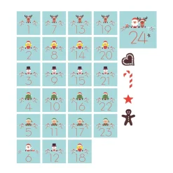 28 Aufkleber für den DIY Adventskalender