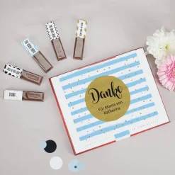 Aufkleber Set für Merci Schokolade - Danke