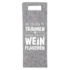 Aus Mädchen mit Träumen werden Frauen mit Weinflaschen - Flaschenbeutel aus Filz