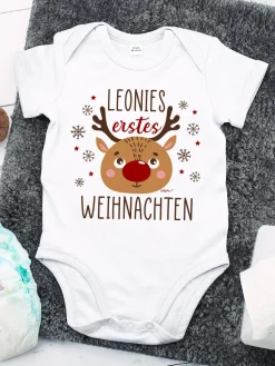 Babybody - erstes Weihnachten - mit niedlichem Rentiermotiv