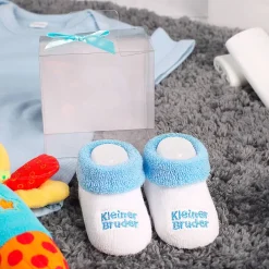 Babys erste Söckchen - Kleiner Bruder in blau