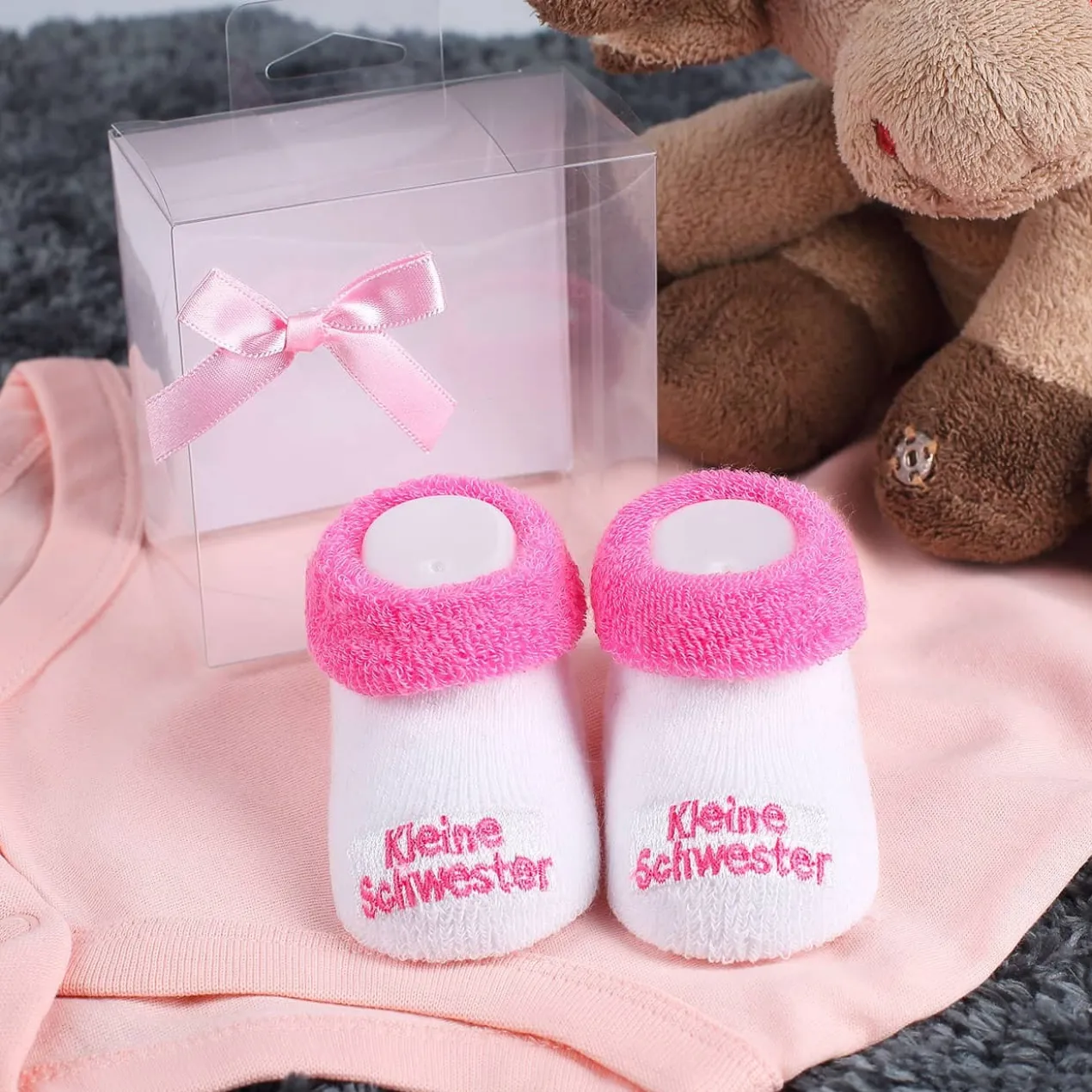 Babys erste Söckchen - Kleine Schwester in rosa