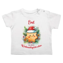 Baby T-Shirt - das süßeste Weihnachtsplätzchen - zu Weihnachten mit Name