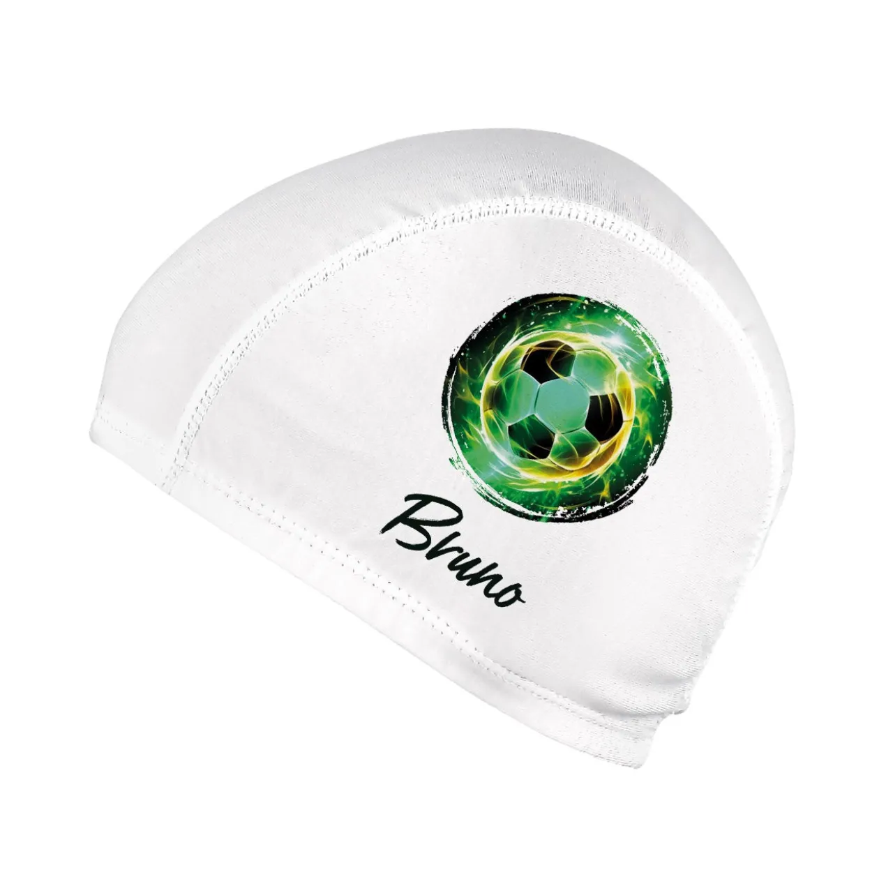Badekappe für Kinder mit Fußballmotiv und Name personalisiert | Geschenk für Einschulung & Freizeit