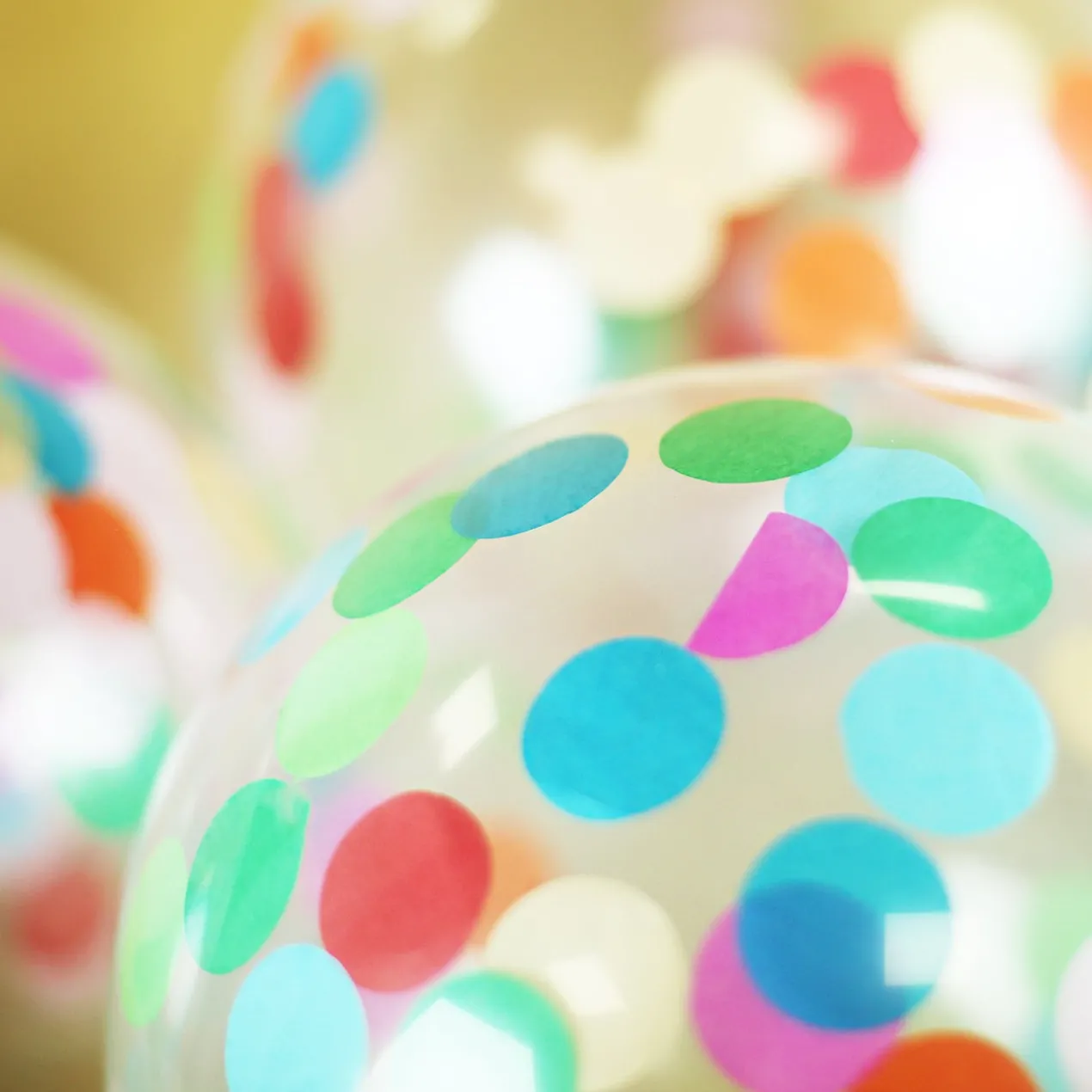Ballons mit buntem Konfetti 30 cm - 4 Stück
